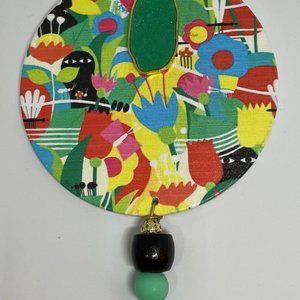 Bold Foliage Print Earrings